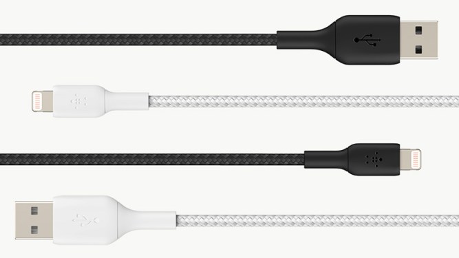Great when you need a charge from all the way across the room Belkin Boost↑Charge Braided Cable in black and white